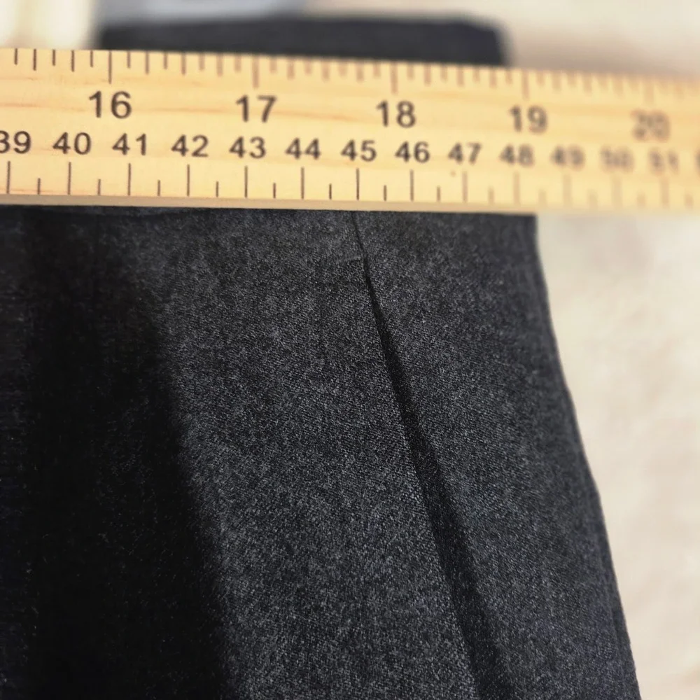 Luca diMarco Men's Wool Trousers Charcoal Grey Pleated Cuffed Dress Pants SZ 40